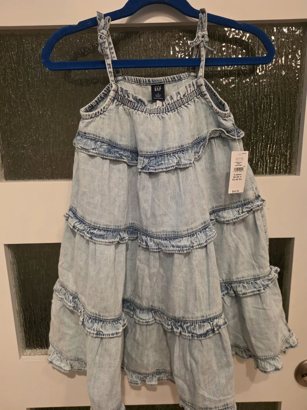 GAP Light Blue Tiered Denim Sundress for Kids